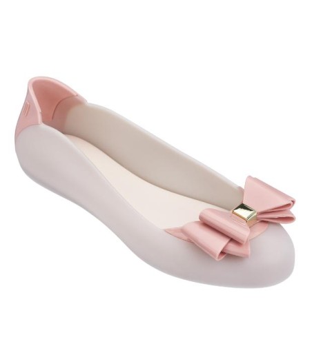 POINTY HEART pink flat closed ballet flats for woman 